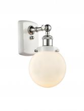 Innovations Lighting 916-1W-WPC-G201-6 - Beacon - 1 Light - 6 inch - White Polished Chrome - Sconce
