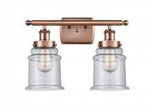 Innovations Lighting 916-2W-AC-G184 - Canton - 2 Light - 16 inch - Antique Copper - Bath Vanity Light