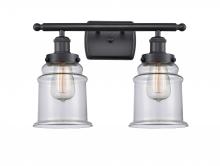 Innovations Lighting 916-2W-BK-G182 - Canton - 2 Light - 16 inch - Matte Black - Bath Vanity Light