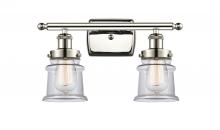 Innovations Lighting 916-2W-PN-G182S - Canton - 2 Light - 16 inch - Polished Nickel - Bath Vanity Light