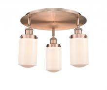 Innovations Lighting 916-3C-AC-G311 - Dover - 3 Light - 16 inch - Antique Copper - Flush Mount