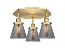 Innovations Lighting 916-3C-BB-G63 - Cone - 3 Light - 18 inch - Brushed Brass - Flush Mount