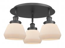 Innovations Lighting 916-3C-BK-G171 - Fulton - 3 Light - 19 inch - Matte Black - Flush Mount