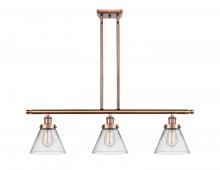 Innovations Lighting 916-3I-AC-G42 - Cone - 3 Light - 36 inch - Antique Copper - Stem Hung - Island Light