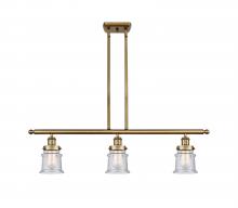 Innovations Lighting 916-3I-BB-G184S - Canton - 3 Light - 36 inch - Brushed Brass - Stem Hung - Island Light