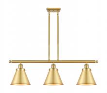Innovations Lighting 916-3I-SG-M13-SG - Appalachian - 3 Light - 36 inch - Satin Gold - Stem Hung - Island Light