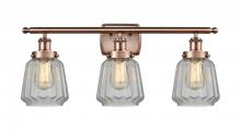 Innovations Lighting 916-3W-AC-G142 - Chatham - 3 Light - 26 inch - Antique Copper - Bath Vanity Light