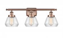 Innovations Lighting 916-3W-AC-G172 - Fulton - 3 Light - 26 inch - Antique Copper - Bath Vanity Light