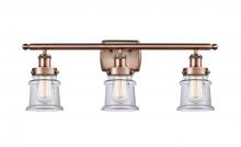 Innovations Lighting 916-3W-AC-G182S - Canton - 3 Light - 26 inch - Antique Copper - Bath Vanity Light