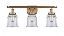 Innovations Lighting 916-3W-BB-G182 - Canton - 3 Light - 26 inch - Brushed Brass - Bath Vanity Light