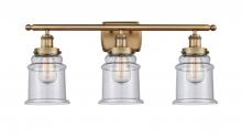 Innovations Lighting 916-3W-BB-G184 - Canton - 3 Light - 26 inch - Brushed Brass - Bath Vanity Light