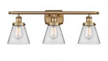 Innovations Lighting 916-3W-BB-G62 - Cone - 3 Light - 26 inch - Brushed Brass - Bath Vanity Light