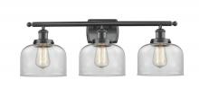 Innovations Lighting 916-3W-BK-G72 - Bell - 3 Light - 28 inch - Matte Black - Bath Vanity Light