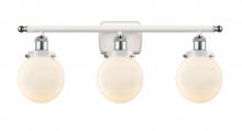 Innovations Lighting 916-3W-WPC-G201-6 - Beacon - 3 Light - 26 inch - White Polished Chrome - Bath Vanity Light