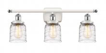 Innovations Lighting 916-3W-WPC-G513 - Bell - 3 Light - 26 inch - White Polished Chrome - Bath Vanity Light