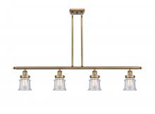 Innovations Lighting 916-4I-BB-G184S - Canton - 4 Light - 48 inch - Brushed Brass - Stem Hung - Island Light