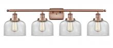 Innovations Lighting 916-4W-AC-G72 - Bell - 4 Light - 38 inch - Antique Copper - Bath Vanity Light