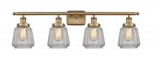 Innovations Lighting 916-4W-BB-G142 - Chatham - 4 Light - 36 inch - Brushed Brass - Bath Vanity Light