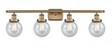 Innovations Lighting 916-4W-BB-G204-6 - Beacon - 4 Light - 36 inch - Brushed Brass - Bath Vanity Light