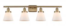 Innovations Lighting 916-4W-BB-G61 - Cone - 4 Light - 36 inch - Brushed Brass - Bath Vanity Light