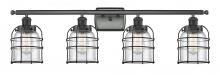 Innovations Lighting 916-4W-BK-G52-CE - Bell Cage - 4 Light - 36 inch - Matte Black - Bath Vanity Light