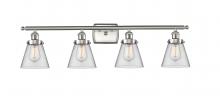 Innovations Lighting 916-4W-SN-G62 - Cone - 4 Light - 36 inch - Brushed Satin Nickel - Bath Vanity Light