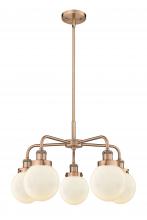 Innovations Lighting 916-5CR-AC-G201-6 - Beacon - 5 Light - 25 inch - Antique Copper - Chandelier