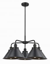 Innovations Lighting 916-5CR-BK-M10-BK - Ballston Urban - 5 Light - 27 inch - Matte Black - Chandelier