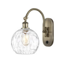 Innovations Lighting 918-1W-AB-G1215-8 - Athens Water Glass - 1 Light - 8 inch - Antique Brass - Sconce