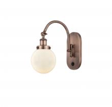 Innovations Lighting 918-1W-AC-G201-6 - Beacon - 1 Light - 6 inch - Antique Copper - Sconce