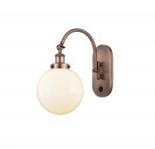Innovations Lighting 918-1W-AC-G201-8 - Beacon - 1 Light - 8 inch - Antique Copper - Sconce