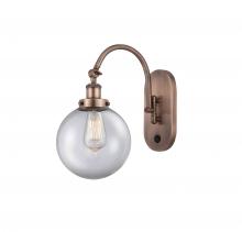 Innovations Lighting 918-1W-AC-G202-8 - Beacon - 1 Light - 8 inch - Antique Copper - Sconce