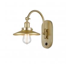 Innovations Lighting 918-1W-SG-M4 - Railroad - 1 Light - 8 inch - Satin Gold - Sconce