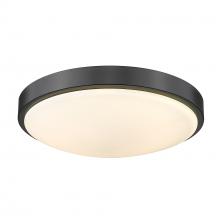 Golden 9128-FM13 BLK-OP - Gabi 13" Flush Mount in Matte Black with Opal Glass