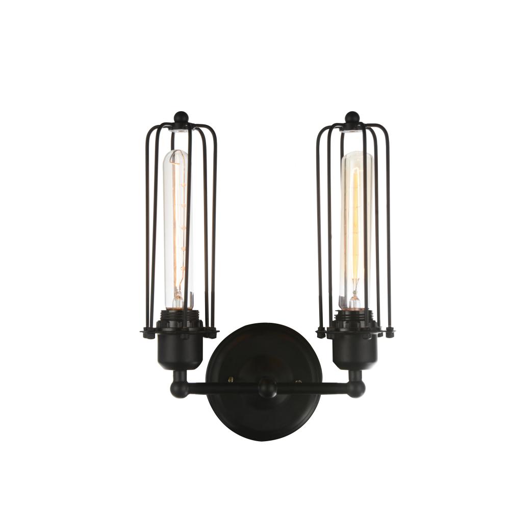 Benji 2 Light Wall Sconce With Black Finish