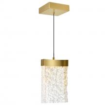  1587P6-1-624 - Lava Integrated LED Brass Mini Pendant