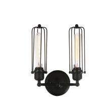 CWI Lighting 9624W10-2-101 - Benji 2 Light Wall Sconce With Black Finish