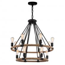 CWI Lighting 9671P33-14-101 - Ganges 14 Light Up Chandelier With Black Finish