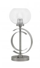  56-GP-202 - Accent Lamp, Graphite Finish, 7" Clear Bubble Glass