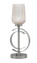  56-GP-4253 - Accent Lamp, Graphite Finish, 5" Silver Textured Glass