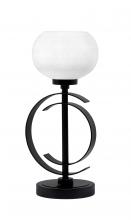  56-MB-212 - Accent Lamp, Matte Black Finish, 7" White Muslin Glass