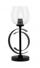  56-MB-4810 - Accent Lamp, Matte Black Finish, 6" Clear Bubble Glass