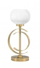  56-NAB-212 - Accent Lamp, New Age Brass Finish, 7" White Muslin Glass