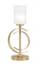  56-NAB-3001 - Accent Lamp, New Age Brass Finish, 4" White Marble Glass