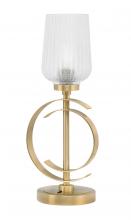  56-NAB-4250 - Accent Lamp, New Age Brass Finish, 5" Clear Textured Glass