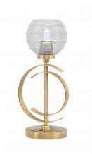  56-NAB-5110 - Accent Lamp, New Age Brass Finish, 6" Clear Ribbed Glass