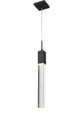  HF1901-1-GL-BK-C - The Original Glacier Avenue Collection Brushed Brass Single Pendant with Clear Crystal