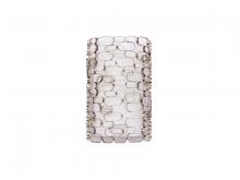 Avenue Lighting HF1705-PN - Ventura Blvd. Collection Polish Nickel Oval Pattern / White Slik Shade Wall Sconce