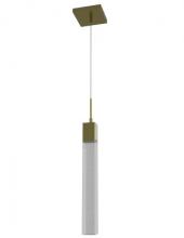  HF1901-1-GL-BB-SNW - The Original Glacier Snow Avenue Collection Brushed Brass Single Pendant