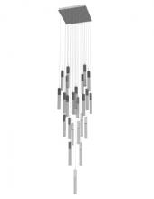  HF1904-25-GL-CH-SNW - The Original Glacier Snow Avenue Collection Chrome 25 Light Pendant Fixture